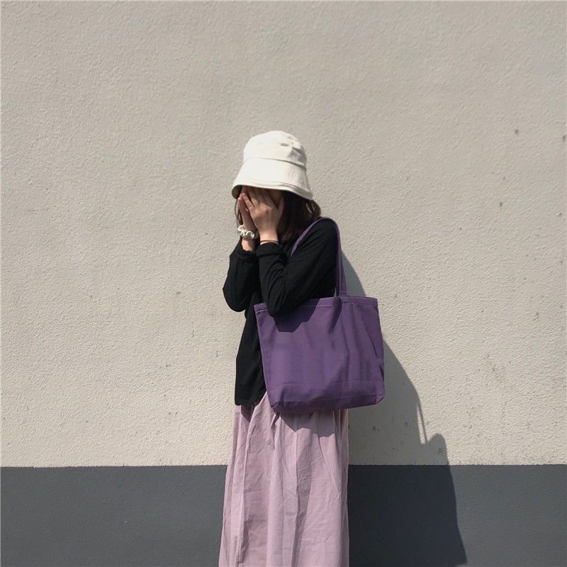 包包女2020新款ins帆布包女學生韓版大容量單肩包簡約百搭手提袋