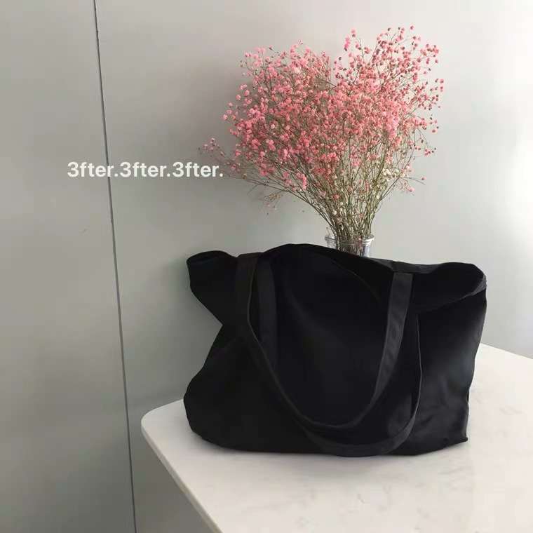包包女2021新款帆布包女學生韓版ins單肩包純色百搭手提大購物袋