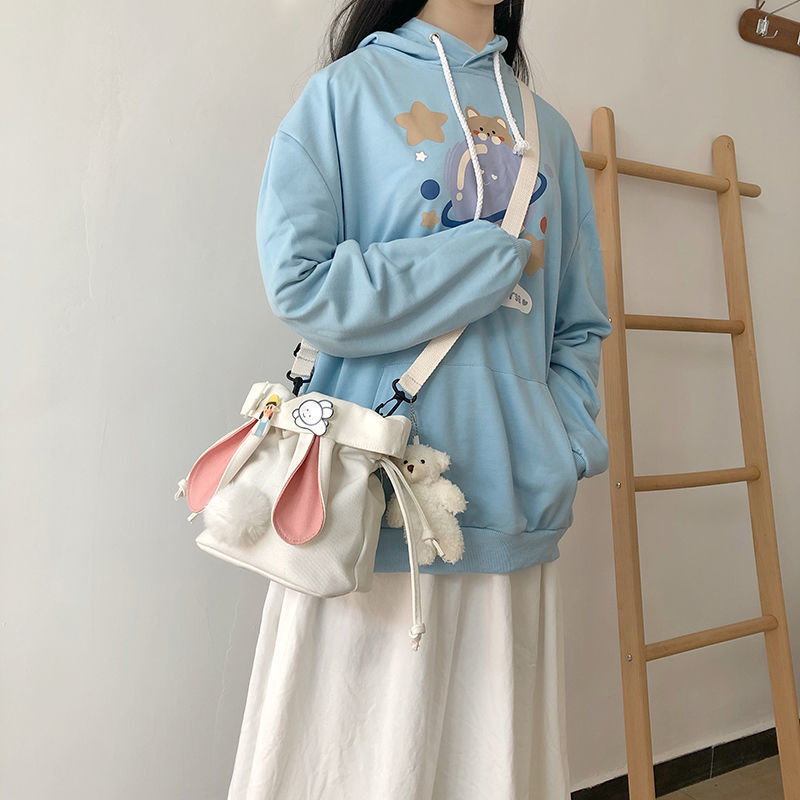 帆布包女學生韓版百搭斜挎單肩包ins日系小仙女新款可愛少女包包