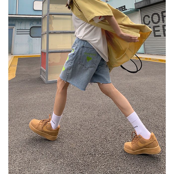 Girls jeans summer 2023 new children's middle-aged and older children's western-style summer dress five-point pants thin pants trendy children's clothing