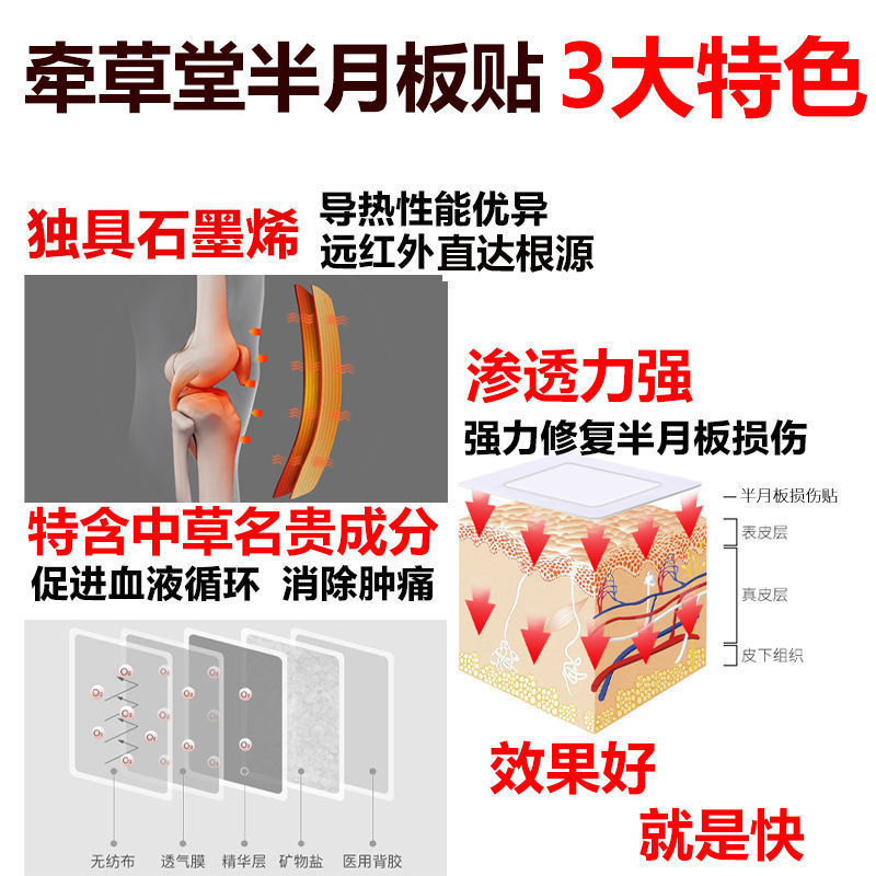 37741-【超级强效神贴】半月板损伤贴腿软风湿骨痛滑膜焱膝盖疼痛特效贴-详情图