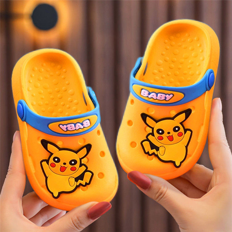 Croc shoes children's boys' slippers women's summer Korean version cute cartoon non-slip thick bottom soft bottom beach toe slippers