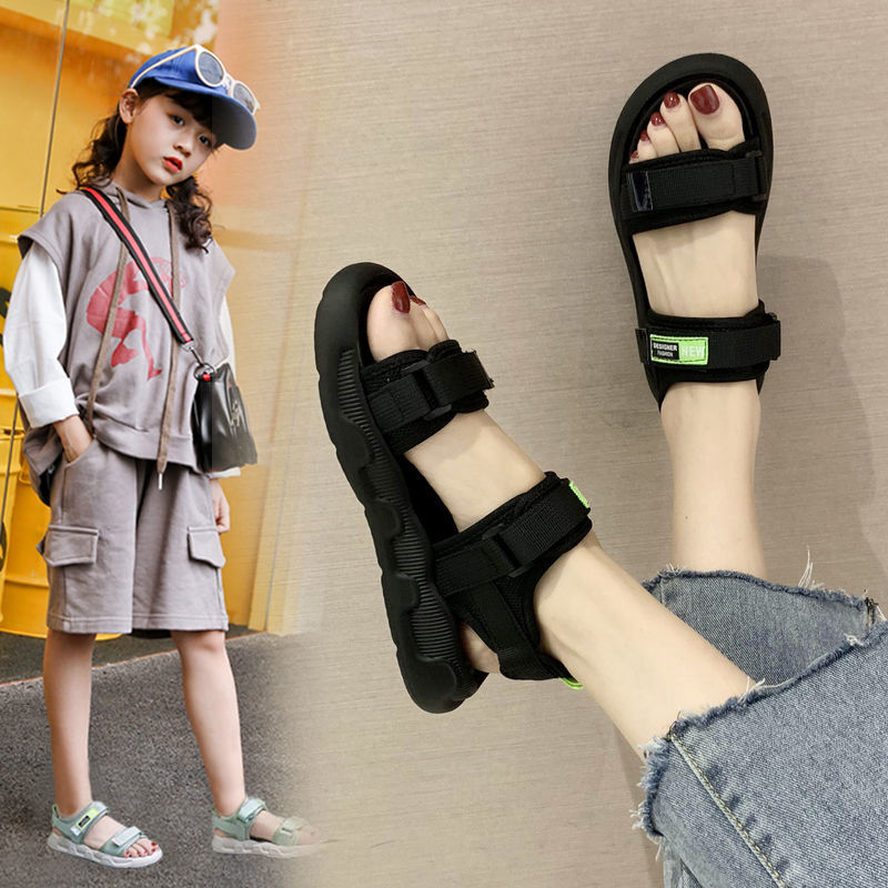 女童涼鞋2022新款時尚夏季小公主女孩兒童鞋小學生網紅中大童軟底