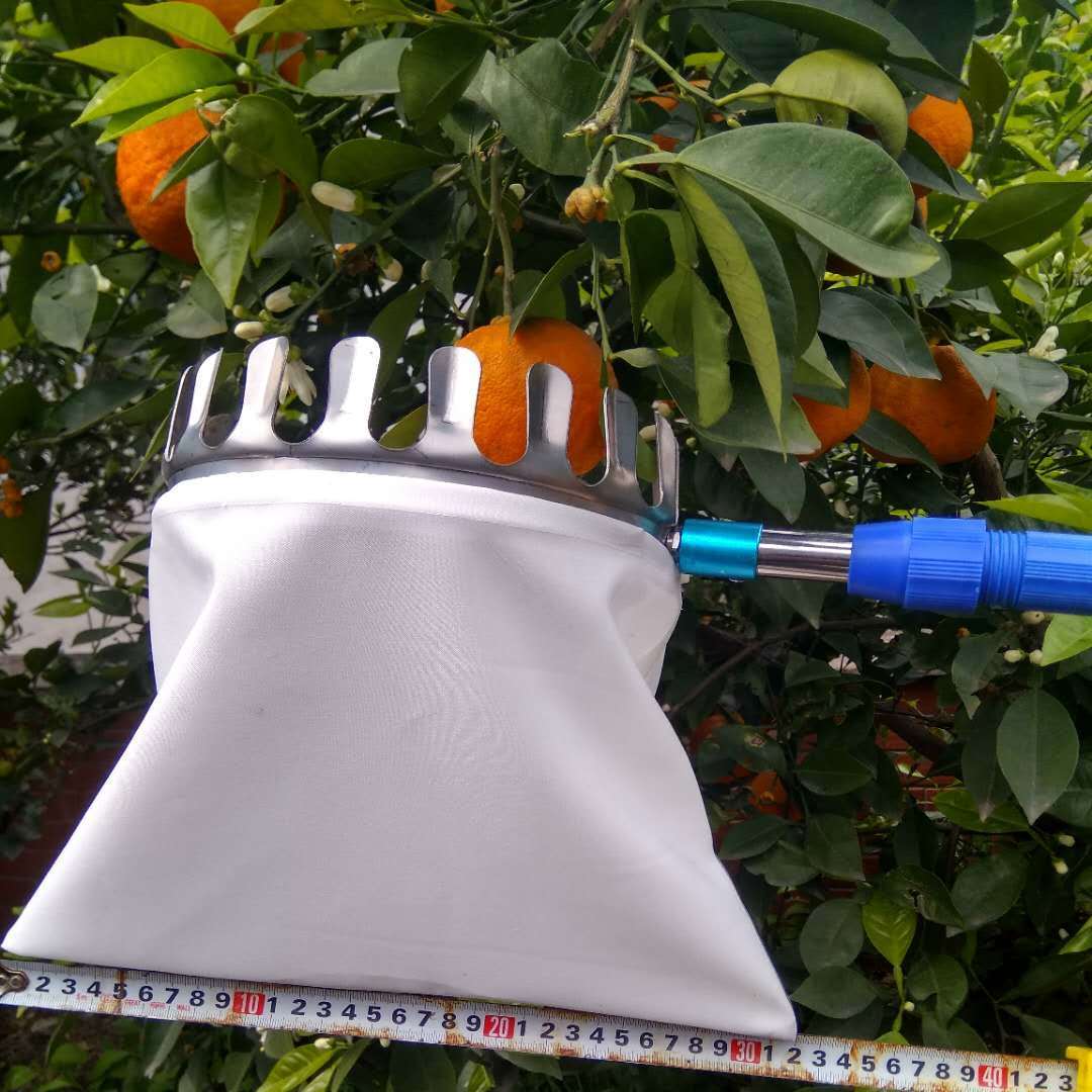 20厘米不锈钢摘果器摘杨梅神器伸缩杆高空采摘器摘水果工具伸缩杆