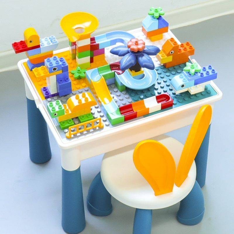 儿童玩具男女孩3 6岁2兼容乐高积木桌拼装益智玩具大颗粒大号玩具