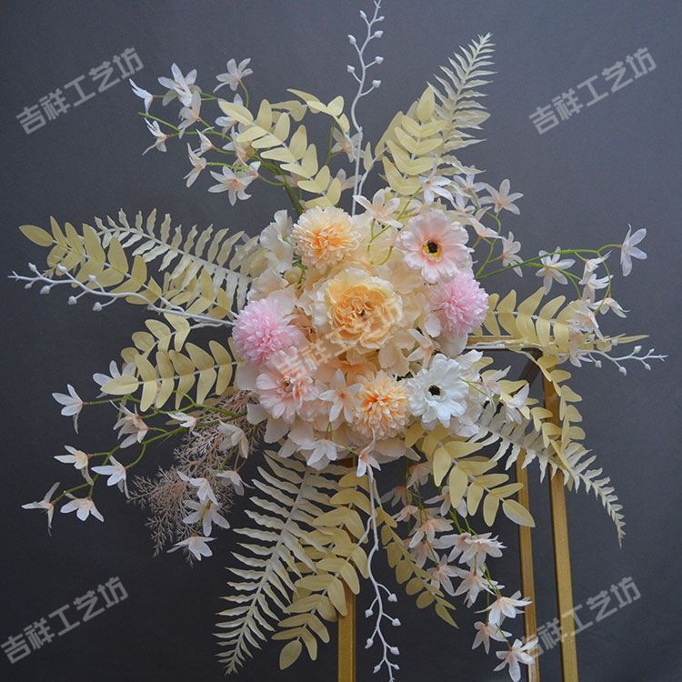 婚庆背景装饰花艺婚礼道具挂花排地排花路引花现场布置舞台背景花 7月15日发完 虎窝拼