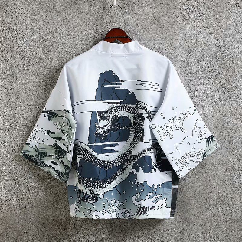 Summer trend shirt fairy Chinese ancient style Taoist robe male and female students Han element cardigan ice silk sunscreen jacket