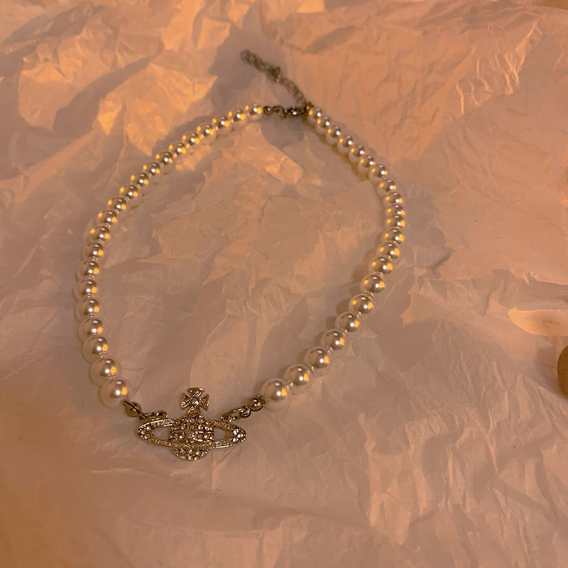 爆款菠萝宇宙 珍珠项链女夏小众设计感原创设计锁骨链2021年新款