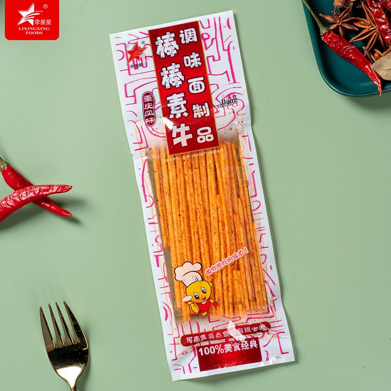 李星星棒棒素牛辣条 80/90后怀旧人参棒棒牛零食辣条面筋食品批发【2