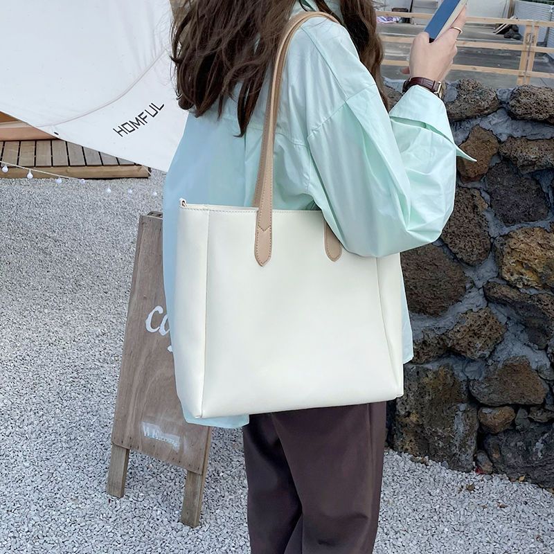 2021流行新款潮通勤大包包韓版簡約大容量斜挎包女百搭單肩托特包
