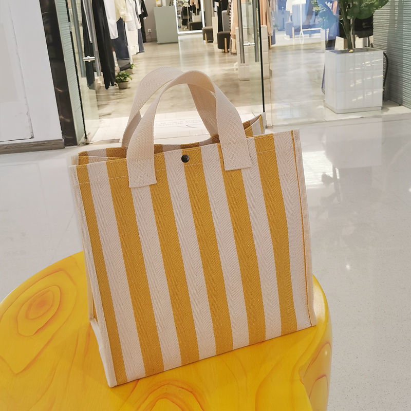 Large-Capacity Hand-Carried Take-Away Lunch Thickened Waterproof Canvas Shopping Bag Portable Portable Travel Bag