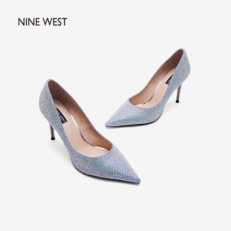 Nine West 玖熙21春夏新款真皮高跟鞋尖头通勤女鞋tatiah塔提亚 虎窝拼