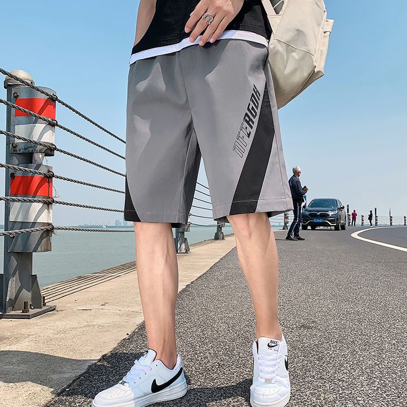Shorts men's summer thin fashion loose casual pants ins fashion brand Multi Pocket five Division pants