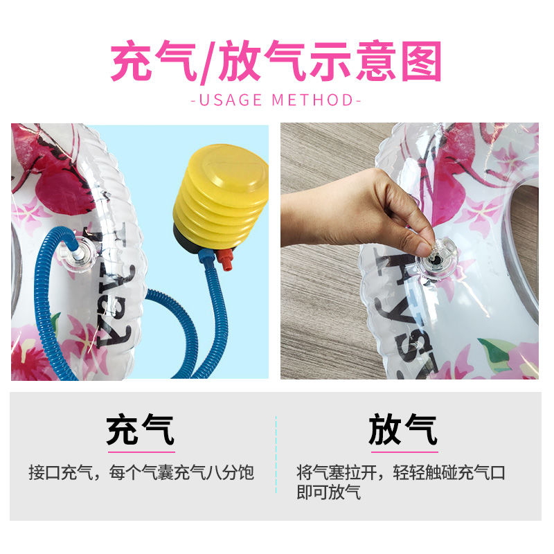 37681-ins风儿童游泳圈加厚成人男女救生圈小孩腋下坐圈宝宝充气浮圈-详情图