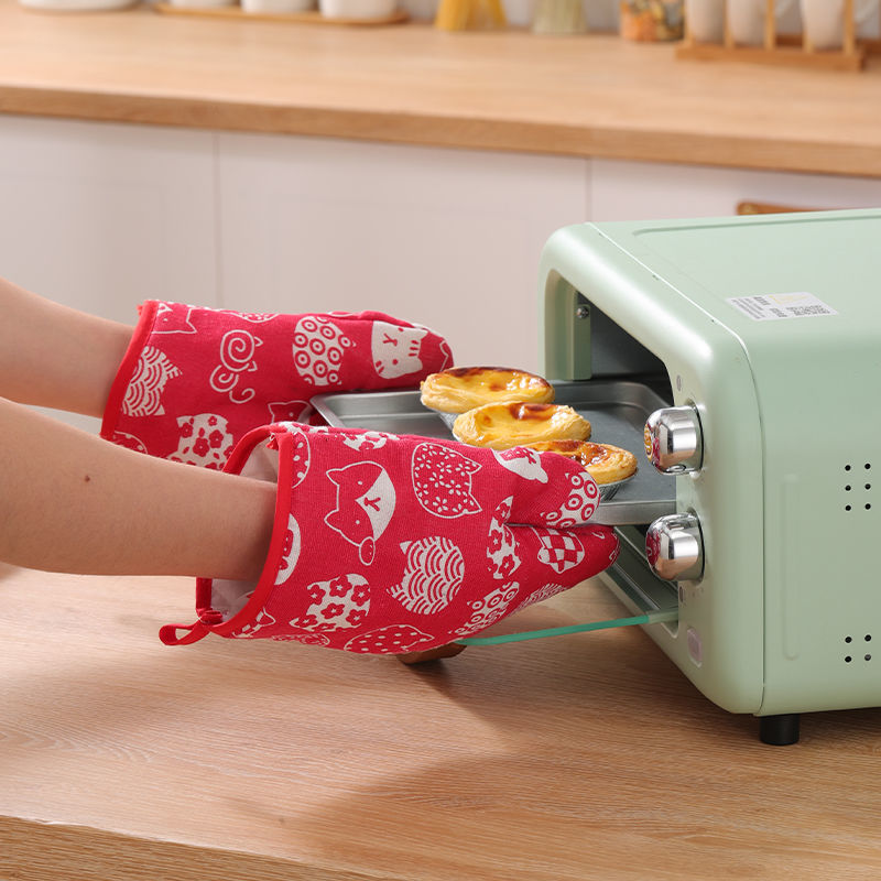 加厚防烫微波炉手套家用耐高温厨房隔热烤箱烤炉烘焙专用手套超值