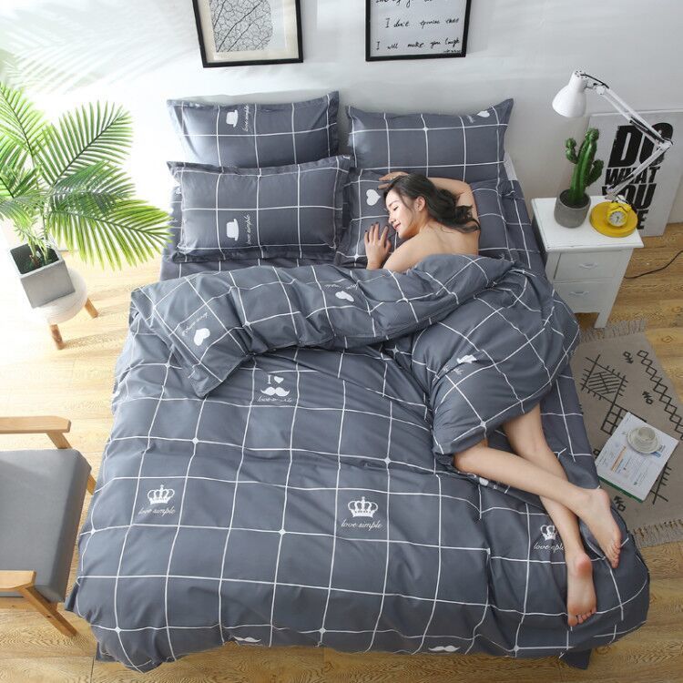 Spring student dormitory quilt 1.2 single bed sheet three piece set 1.5 quilt cover four piece set 1.8 bedding 0.6