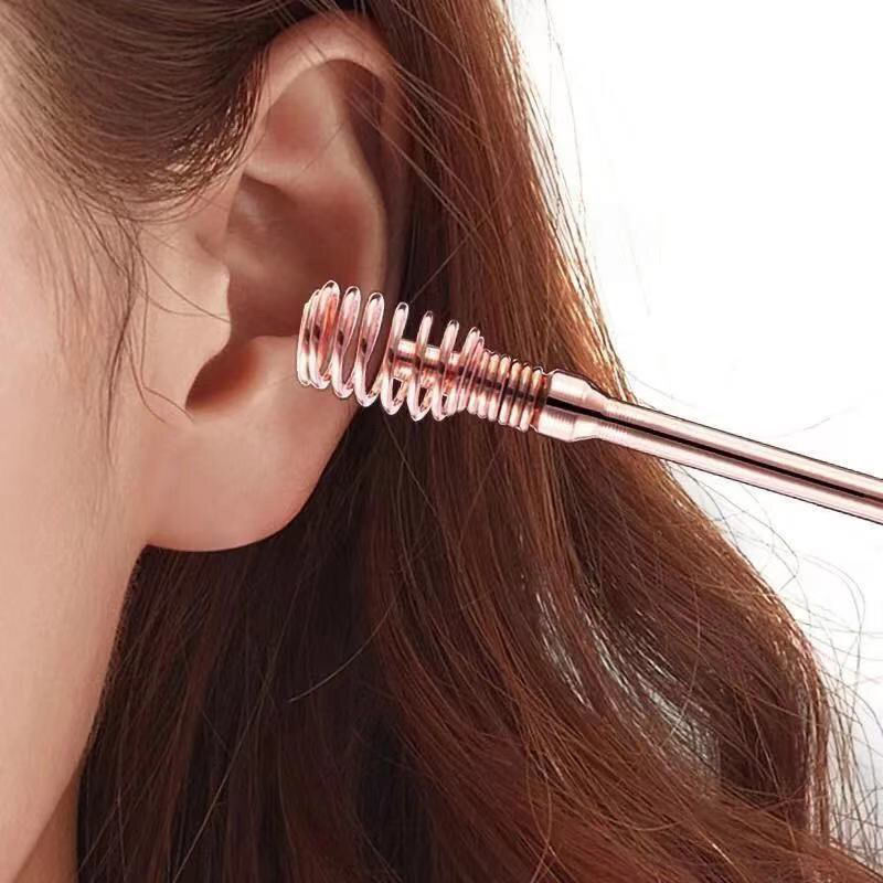 挖耳勺掏耳勺挖耳朵掏耳神器成人用采耳工具套装清洁不锈钢6件套
