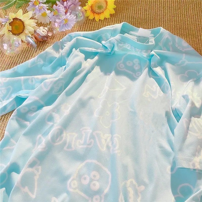  summer new Korean version of short-sleeved T-shirt female students loose all-match small fresh bear doll top female trend