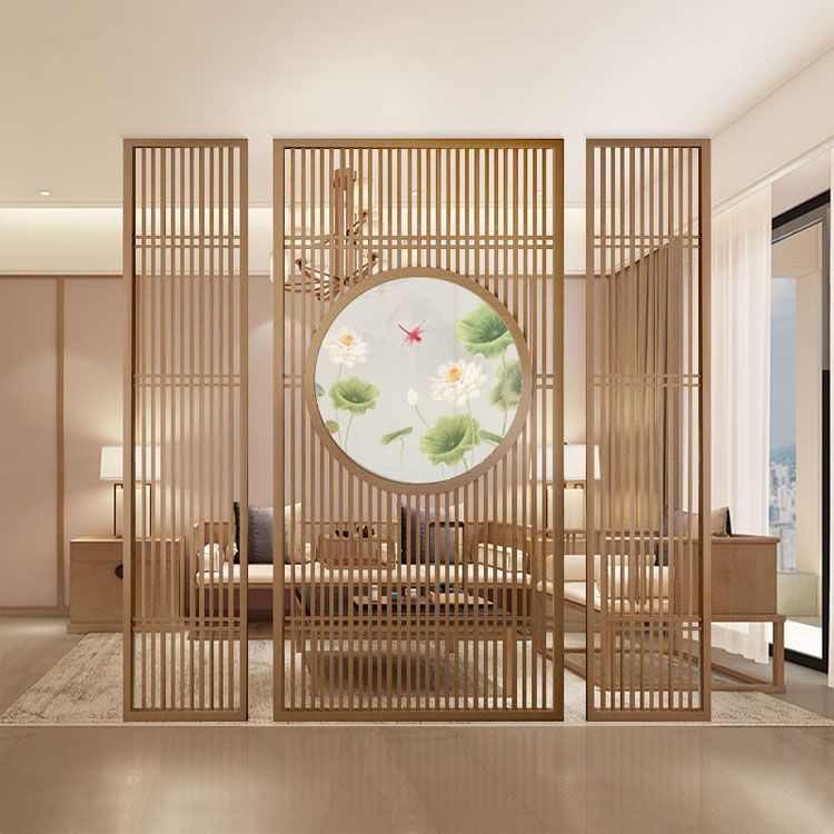 定制做新中式禅意实木入户玄关装饰隔断墙屏风茶室办公室客厅酒店【3