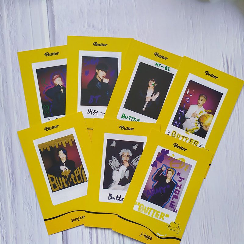 bts防弹少年团 butter 新曲 同款小卡 拍立得 写真小卡明信片小卡