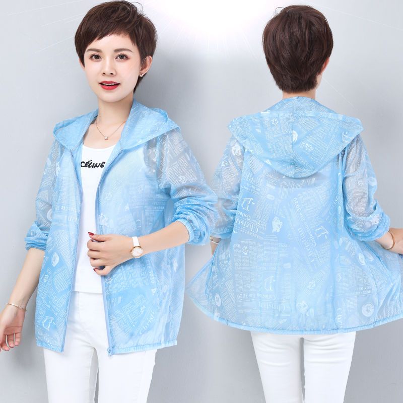 Ice silk sun protection clothing women  new UV protection summer ladies thin coat outdoor breathable sun protection clothing