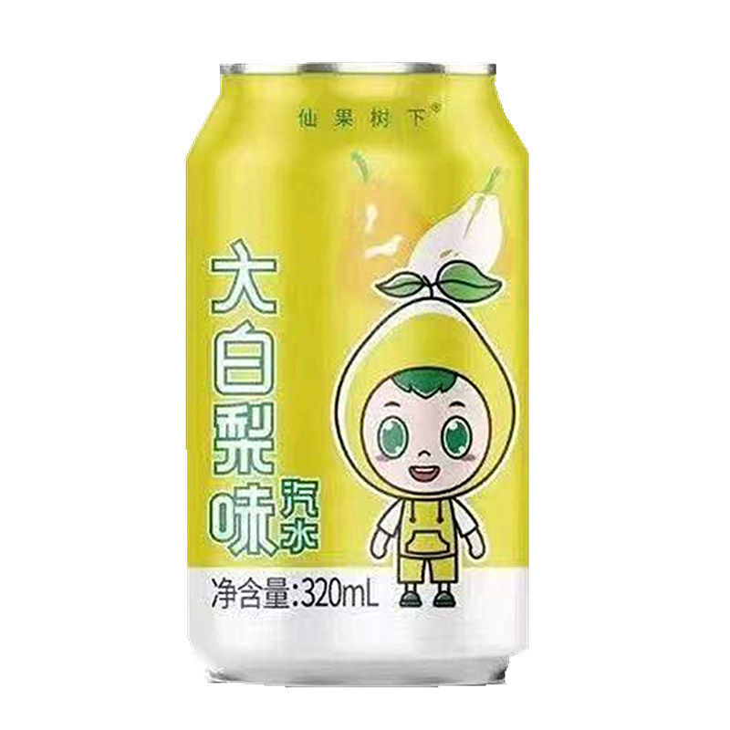 37774-仙果树下罐装碳酸饮料大白梨橘子味荔枝味听装汽水整箱批发320ml【6月15日发完】-详情图