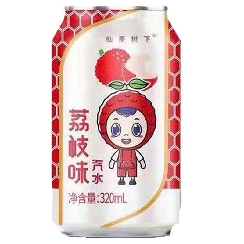 37774-仙果树下罐装碳酸饮料大白梨橘子味荔枝味听装汽水整箱批发320ml【6月15日发完】-详情图