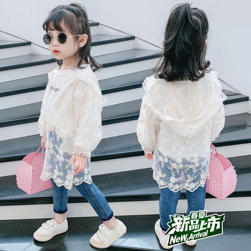 兒童防曬衣女童冰絲2021新款洋氣薄款防曬服小孩寶寶透氣夏季外套