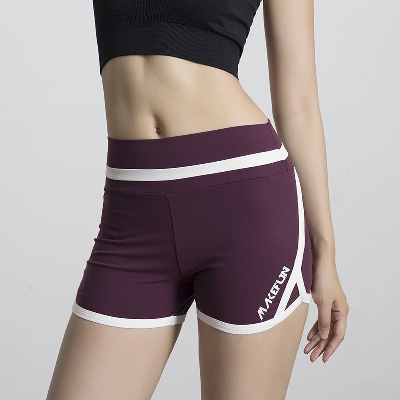 Sports shorts sexy hip lift fitness shorts women show thin high waist tight running yoga can wear anti-light pants