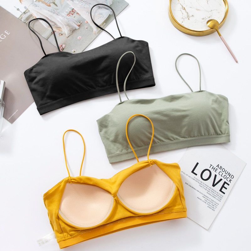 Ou Shibo high-end bra beautiful back bra integrated underwear female students Korean version without steel ring gathered small chest tube top female