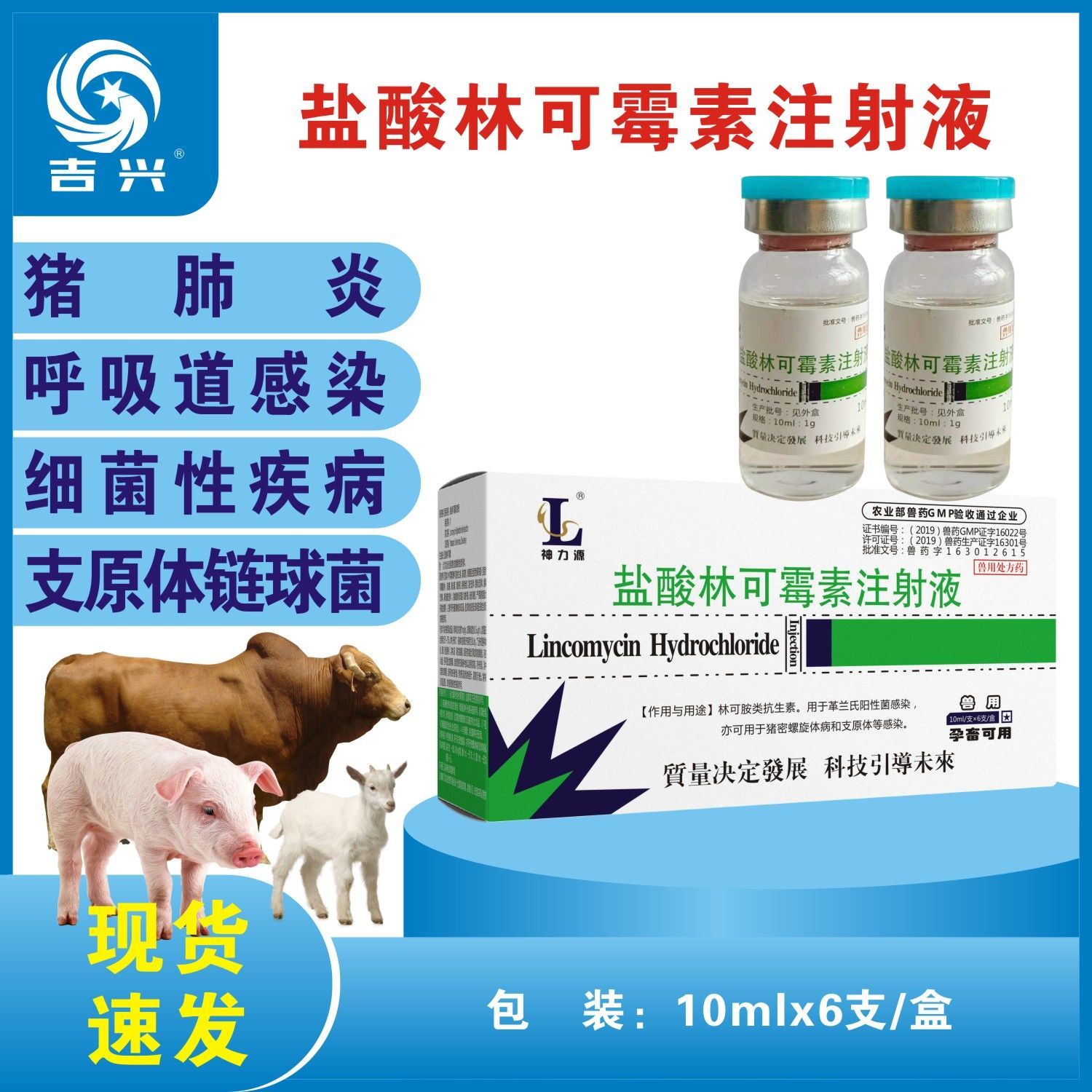 林可霉素注射液孕畜可用养殖大全兽用猪牛羊产后炎症链球菌支原体