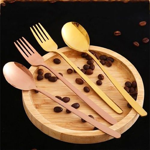 韩式不锈钢勺子高颜值ins叉子家用餐具吃饭西瓜长柄汤匙调羹汤勺