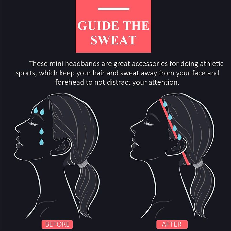 [Running headband] sweat-guiding sports headband for men and women non-slip silicone fitness yoga running football sweat-absorbing headband