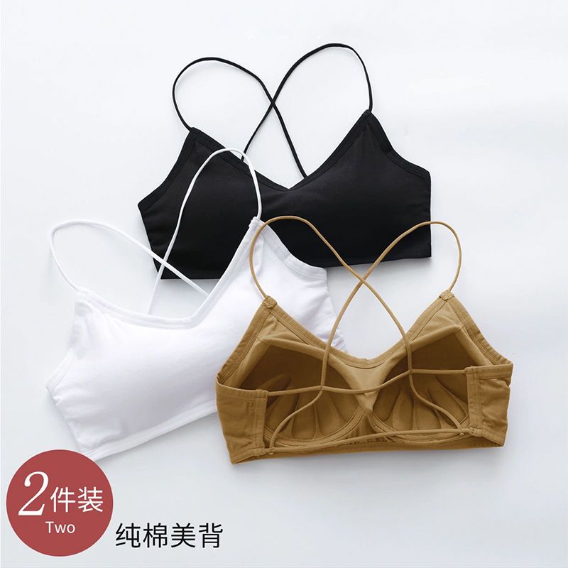 Ou Shibo charming underwear women gathered no steel ring beautiful back bra integrated high-end camisole female sense bra