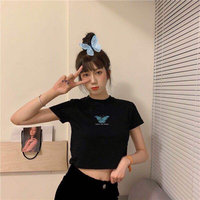 37791-印花【棉】辣妹上衣短袖t恤女2021夏季新款学生网红情侣装ins超火-详情图