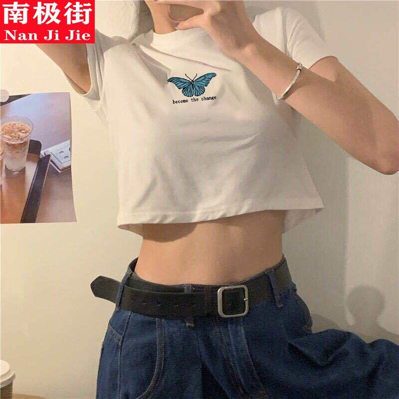 37791-印花【棉】辣妹上衣短袖t恤女2021夏季新款学生网红情侣装ins超火-详情图