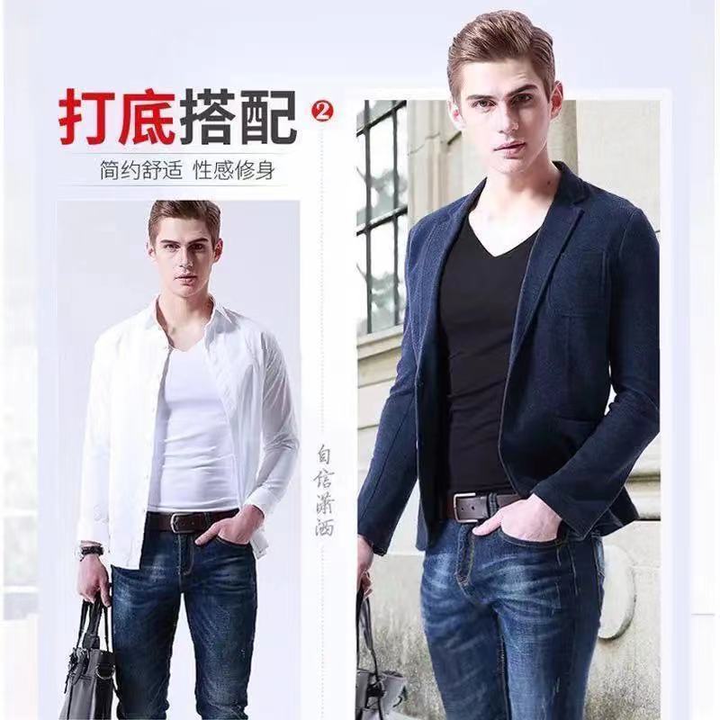 37798-浪莎冰丝无痕背心男夏薄款运动健身大码无袖T恤内衣修身打底衫潮-详情图