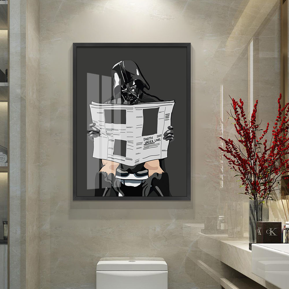 漫威搞笑卫生间装饰画厕所创意挂画洗手间海报个性墙画另类壁画