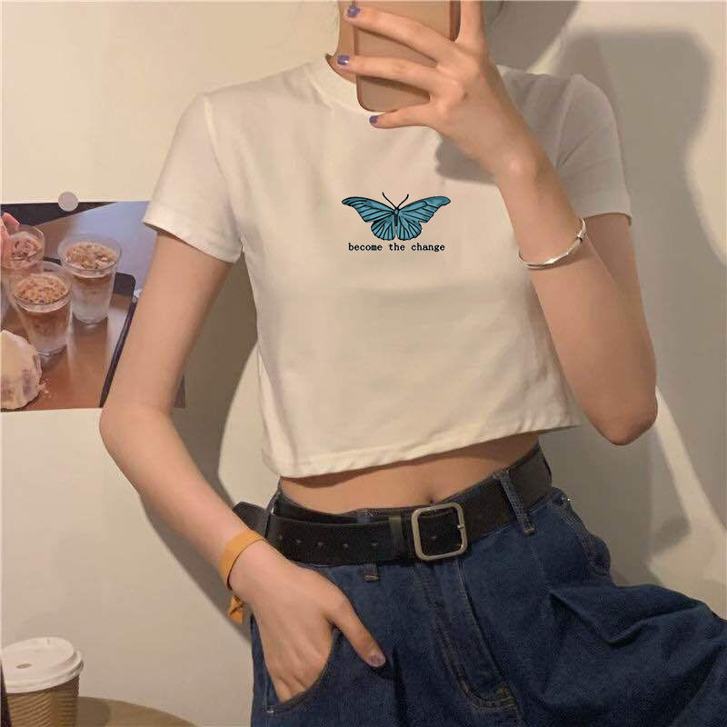 37791-印花【棉】辣妹上衣短袖t恤女2021夏季新款学生网红情侣装ins超火-详情图