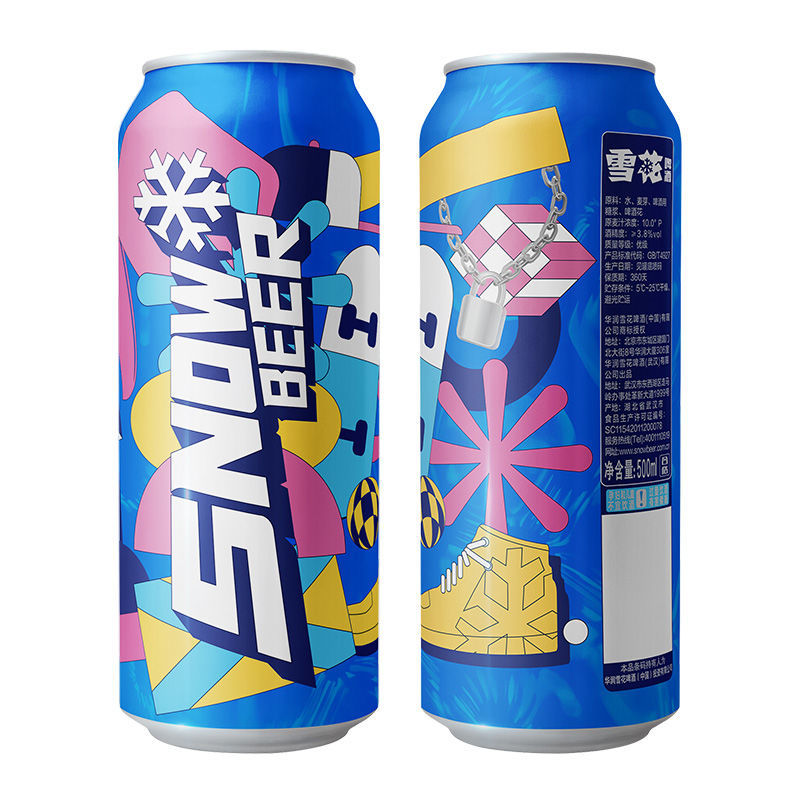 165697-雪花啤酒整箱特价批发snow beer新选500ml*18听新日期清爽饮品【8天内发货】-详情图