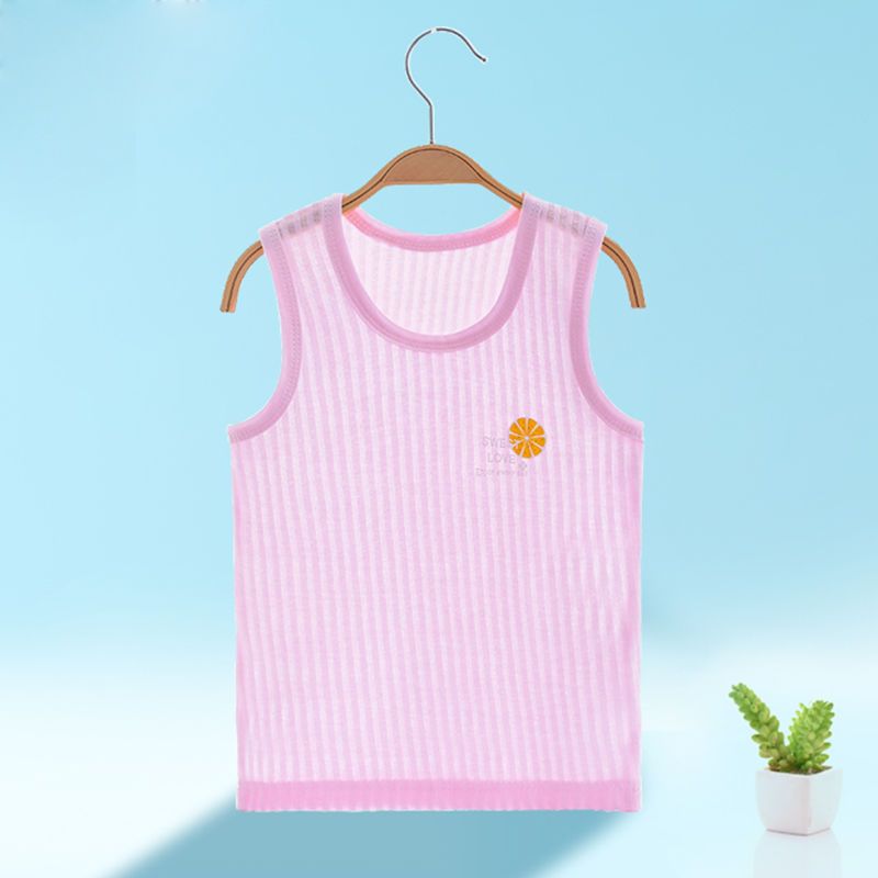 Children's vest summer dress pure cotton small and medium-sized children's girls boys and girls thin section girls foreign style tops sleeveless inner wear