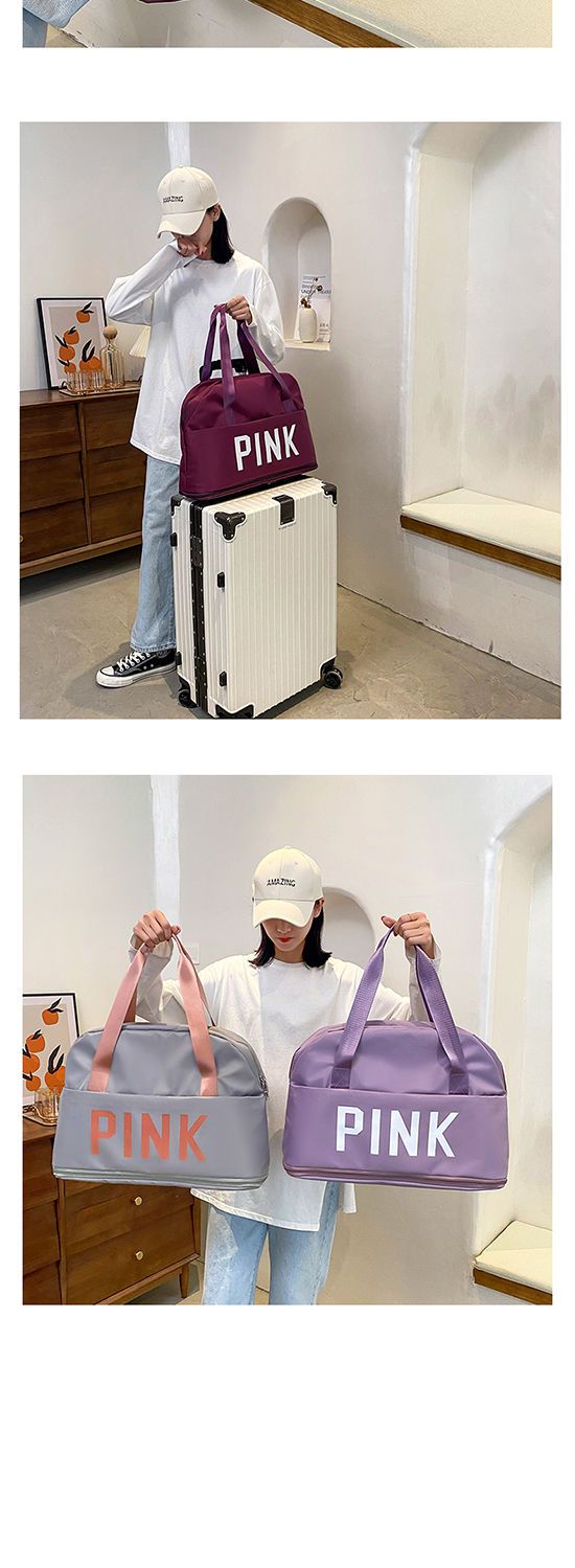 旅行包健身包2021新款学生大容量轻便短途套拉杆两用防水行李包