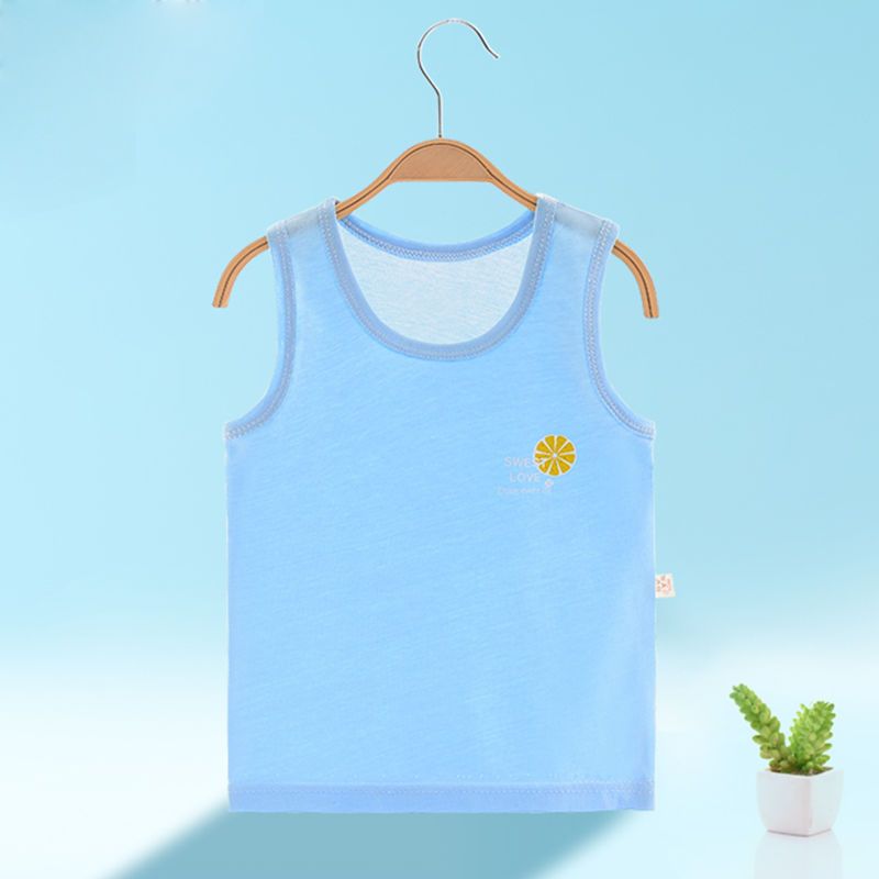 Children's vest summer dress pure cotton small and medium-sized children's girls boys and girls thin section girls foreign style tops sleeveless inner wear