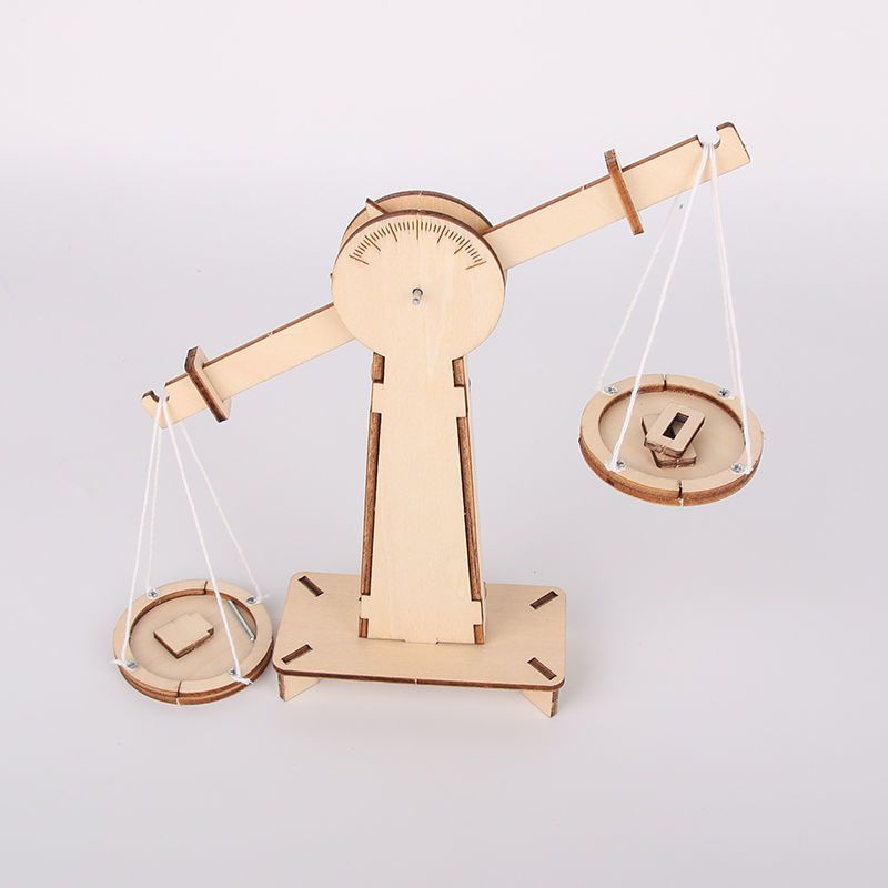 Diy科技小制作中小学生手工拼装小天平儿童科教模型实验材料包 虎窝拼