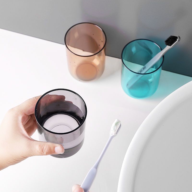 Creative fashion transparent plastic toothbrush cup bathroom wash cup cleaning appliance simple drinking gargle couple cup