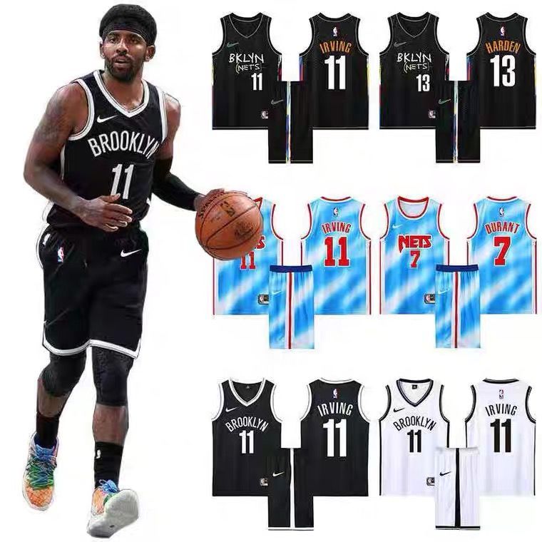 篮网球衣11号欧文球衣7号杜兰特背心篮球服套装比赛队服团购定制