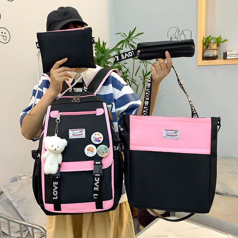 Schoolbag female primary school student, grade 4, 5, 6, girl backpack, Korean version, junior high school student, high-capacity high school backpack