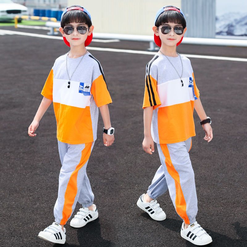 儿童装男童装夏装套装2023新款中大童夏季洋气短袖薄款韩版潮衣服