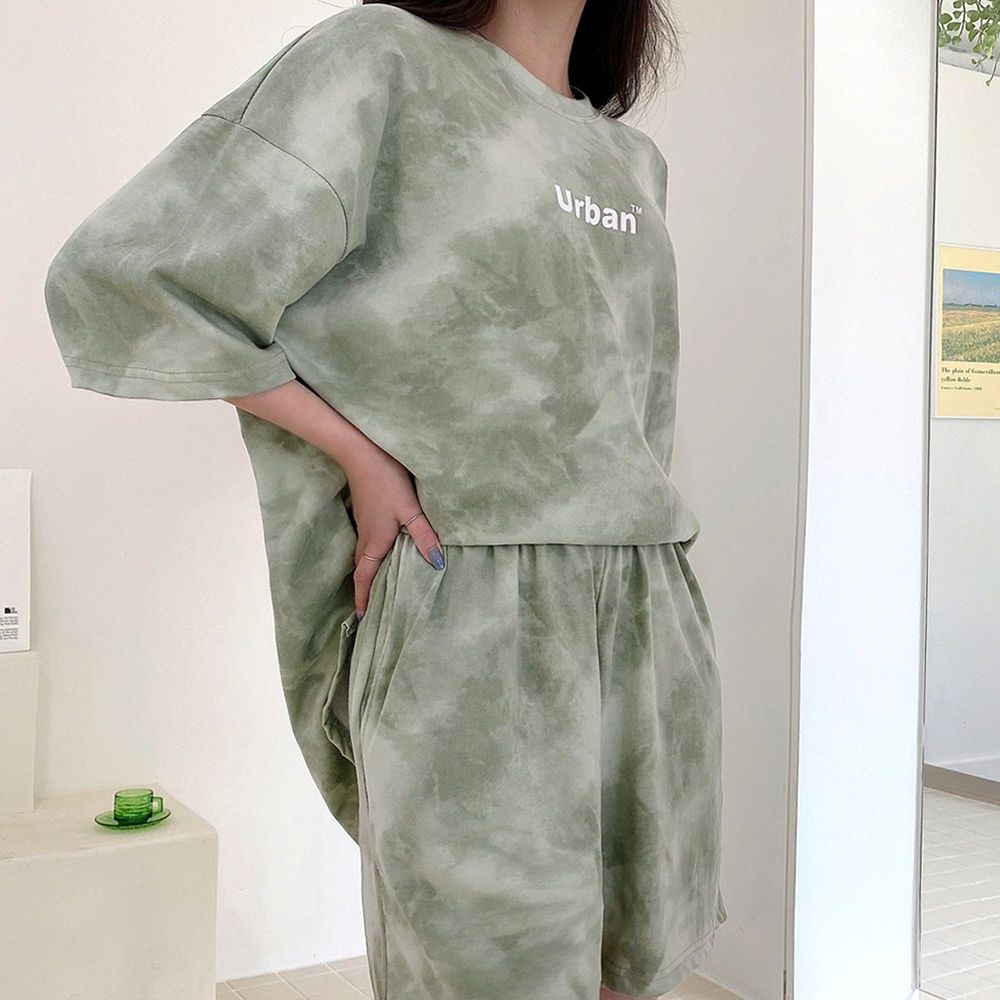 100%纯棉韩版休闲运动服套装女夏季2021年新款时尚女士宽松两件套