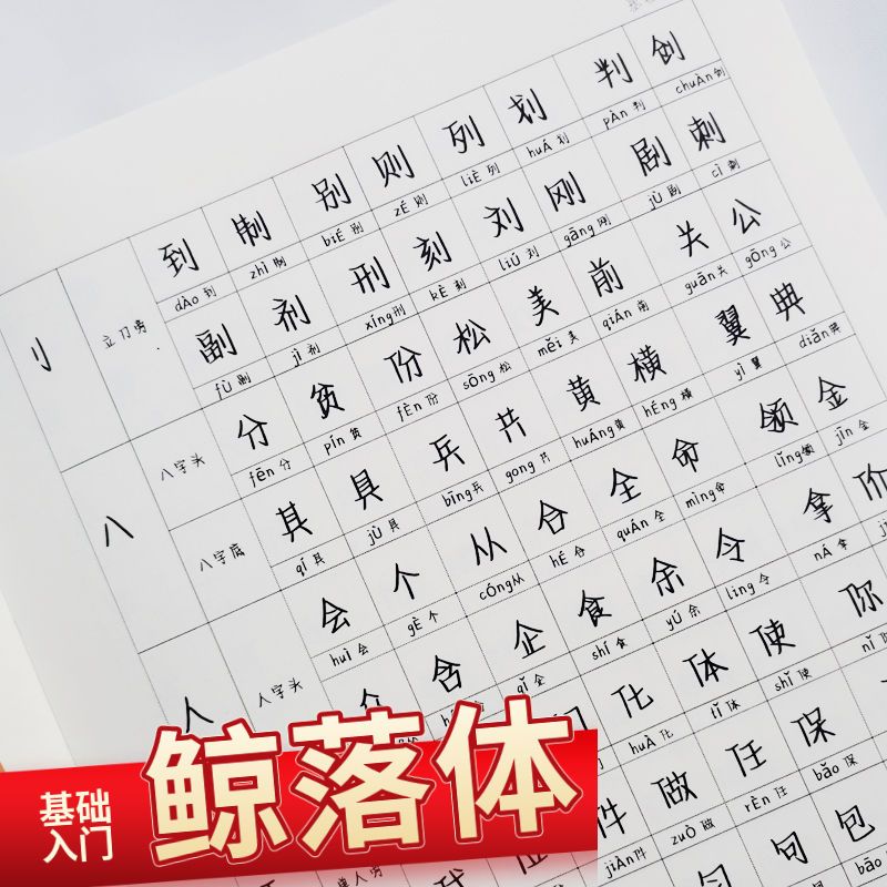鲸落体4本装情书翩翩练字帖女生初高中生钢笔大型考试电脑阅卷